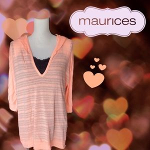 Neon 3/4 Sleeve Hooded Tunic